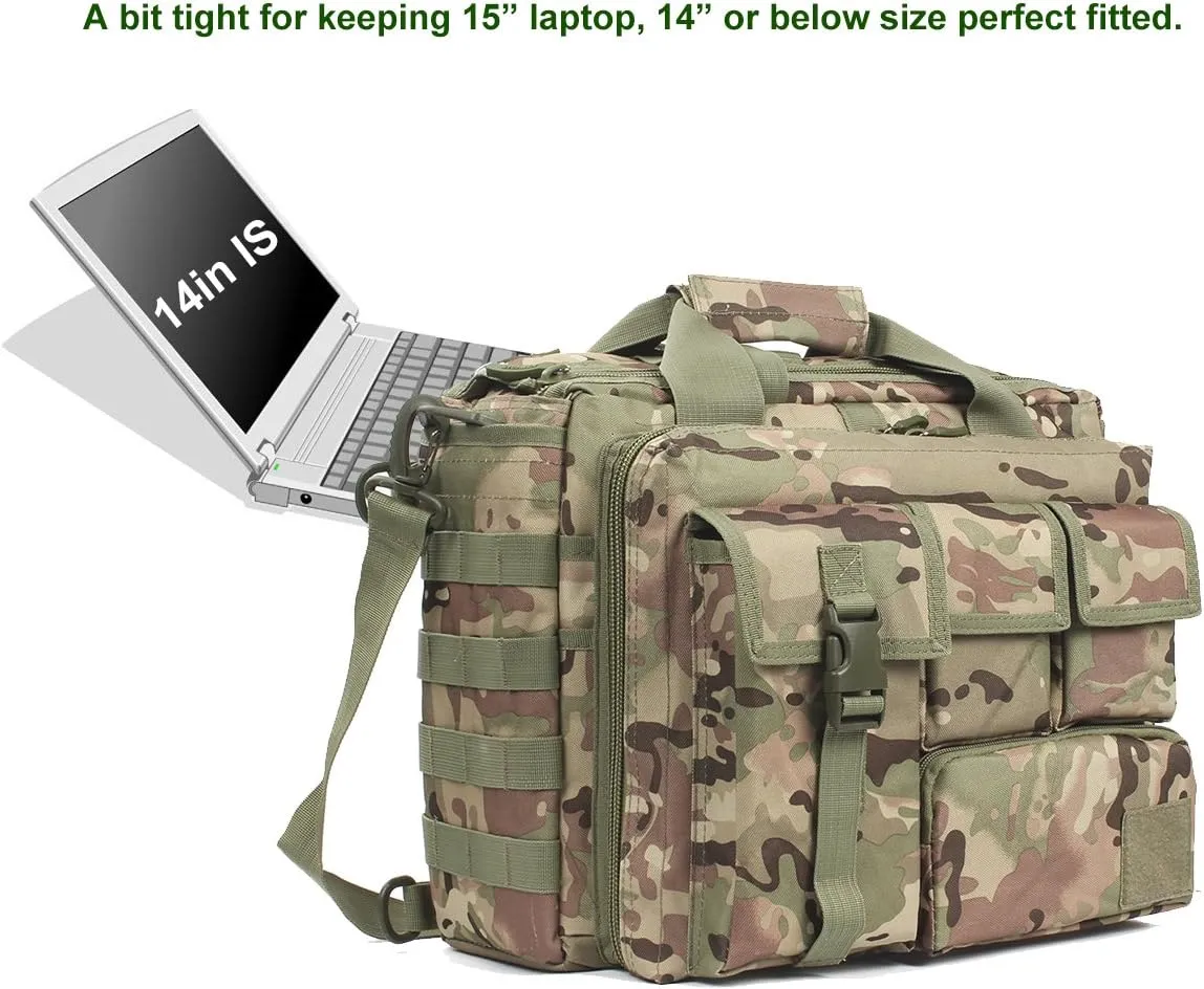 Tactical Briefcase, 15" Men's Messenger Bag Military Briefcase for Men