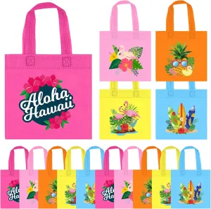 Tazimi 20 PCS Flamingo Party Favor Bags Hawaiian Birthday Party Supplies Goodie Bags for Flamingo Aloha Summer Beach Birthday Party Decorations Baby Shower Supplies (Flamingo)