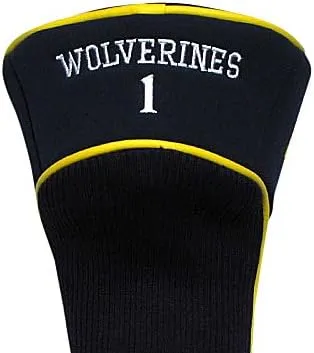 Team Golf NCAA Numbered 1, 3, & X, Fits Oversized Drivers, Utility, Rescue & Fairway Clubs, Velour Lined for Extra Club Protection