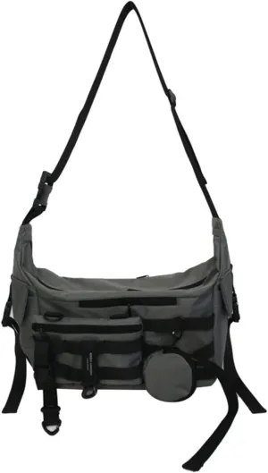 Techwear Crossbody Messenger Bag Japanese Harajuku Alt Emo Shoulder Bag Cool Hip Hop Goth Punk Streetwear