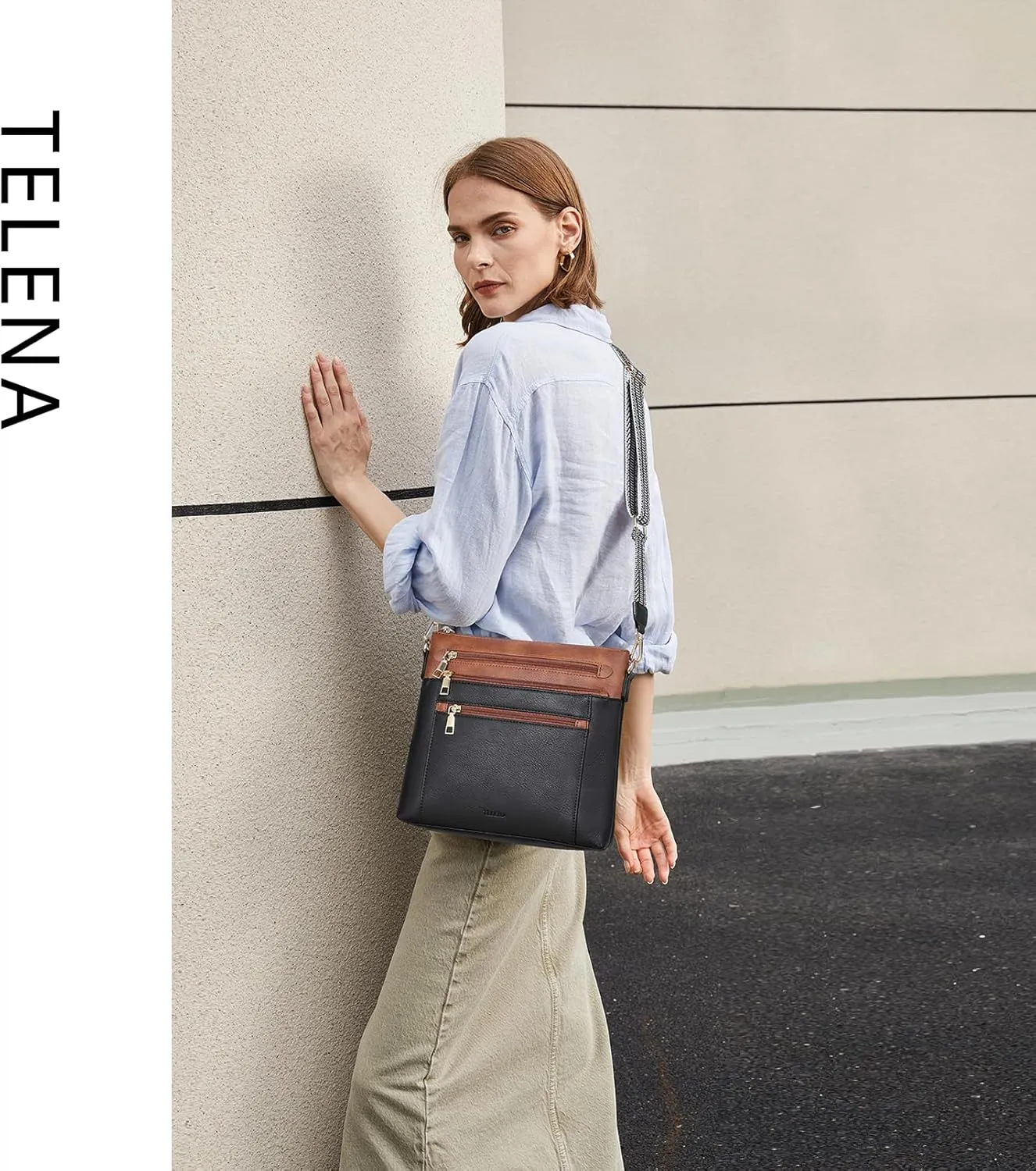 Telena Crossbody Bags for Women Faux Leather Cross body Purses With Adjustable Strap