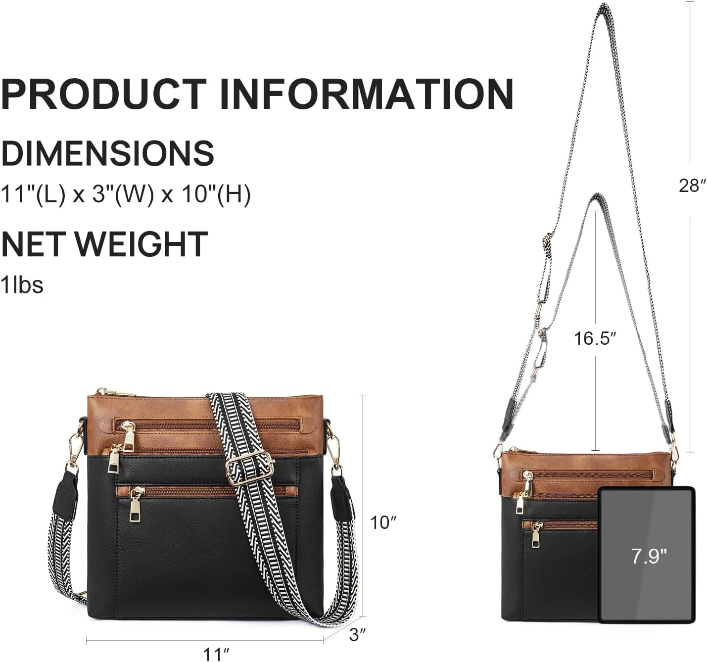 Telena Crossbody Bags for Women Faux Leather Cross body Purses With Adjustable Strap