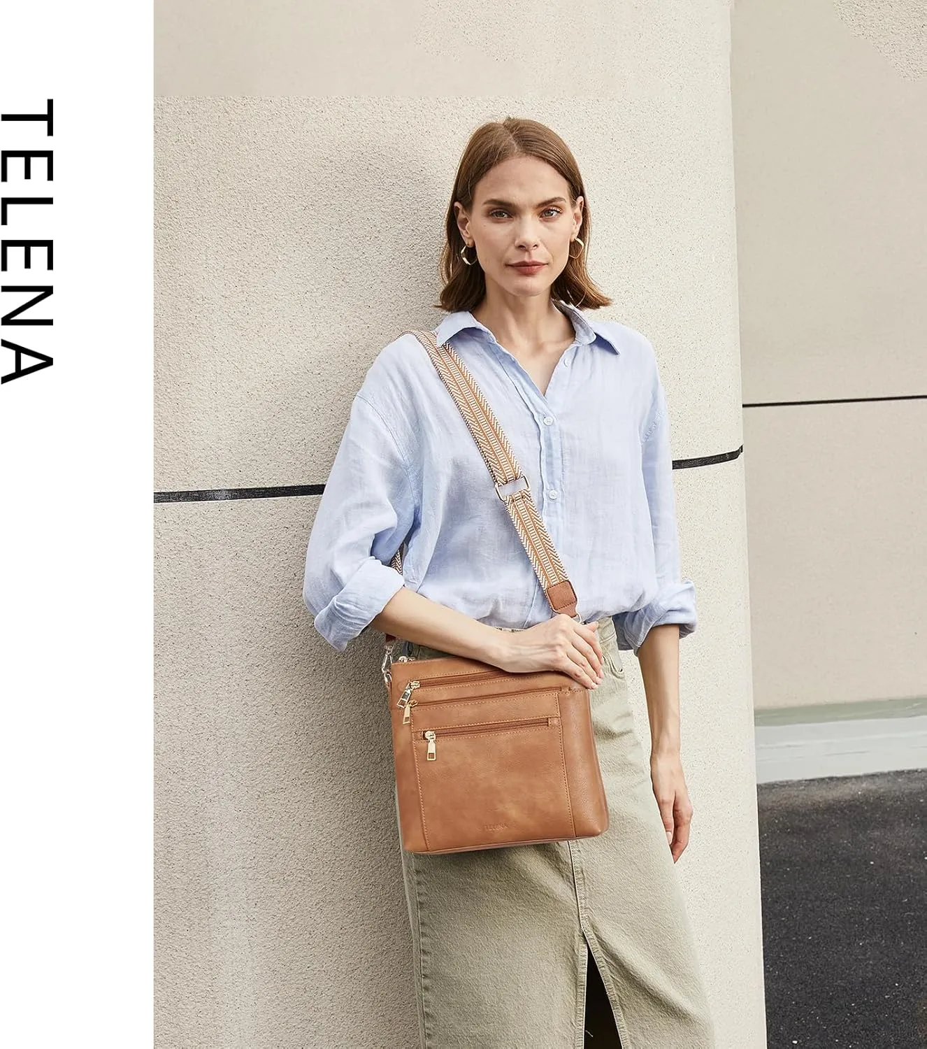 Telena Crossbody Bags for Women Faux Leather Cross body Purses With Adjustable Strap