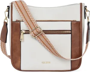 Telena Vegan Leather Crossbody Bags for Women Travel Shoulder Hobo Bag Bucket Large Purse Straps Replacement