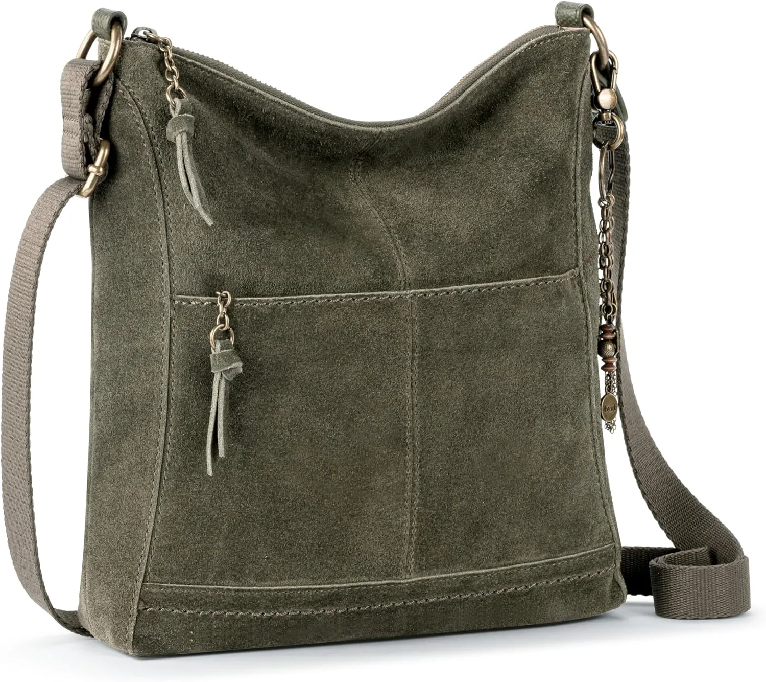 The Sak Lucia Crossbody Bag in Leather, Convertible Purse with Adjustable Strap