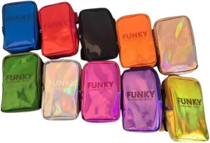 Thigh Bag| Leg Harness Bag| Crossbody Bag| Waist Pouch Rave Bag for Women Hiking Travel Fanny Pack with Adjustable Straps| Holographic Unisex Phone holder bag Convertible 4 in1 design (Nude Champagne)