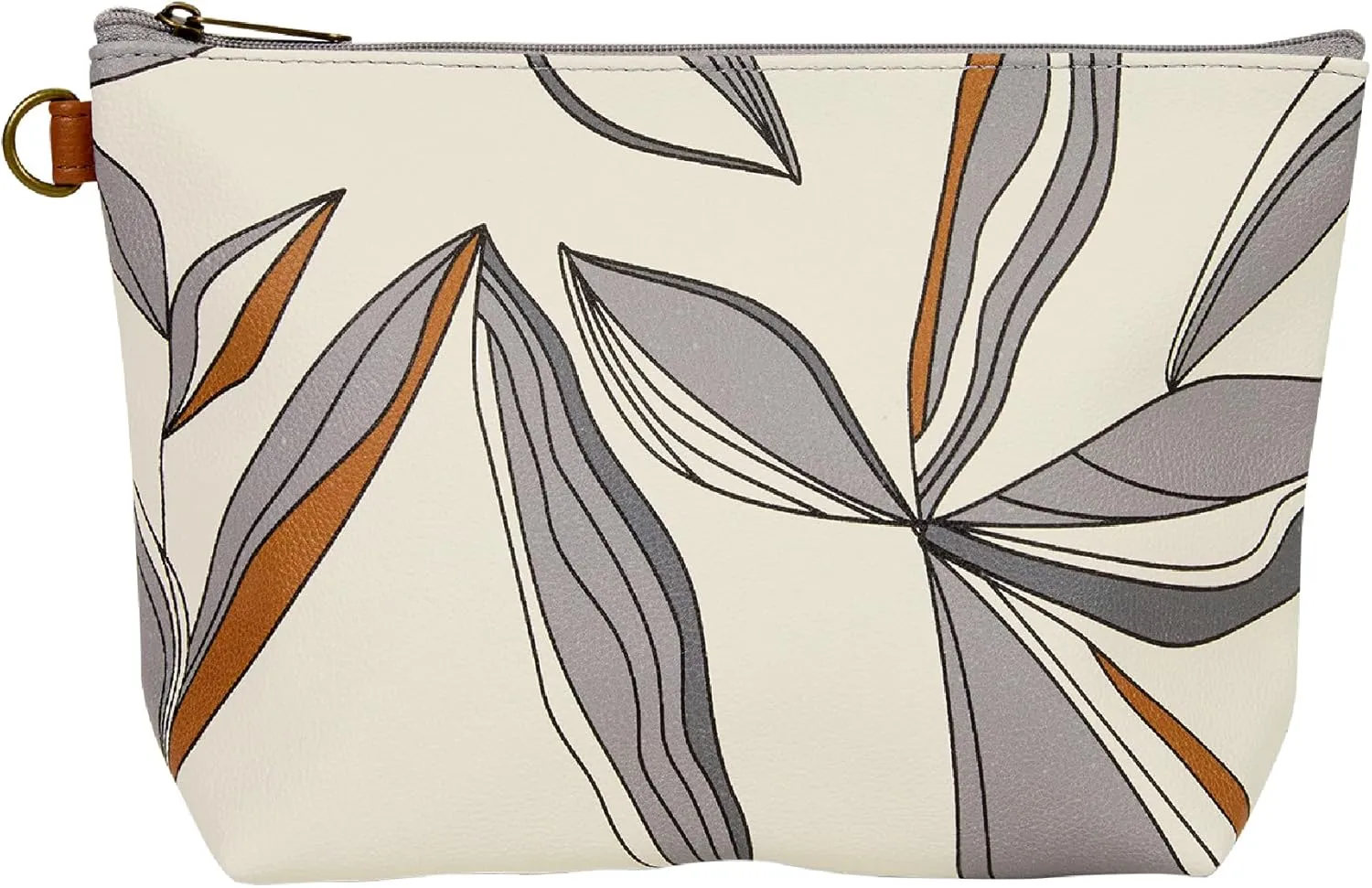 THIRTY-ONE Gifts Tapered Pouch, Zippered Pouch for Purse, Travel Bag, or House Organization, All In Neutral Smooth Pebble