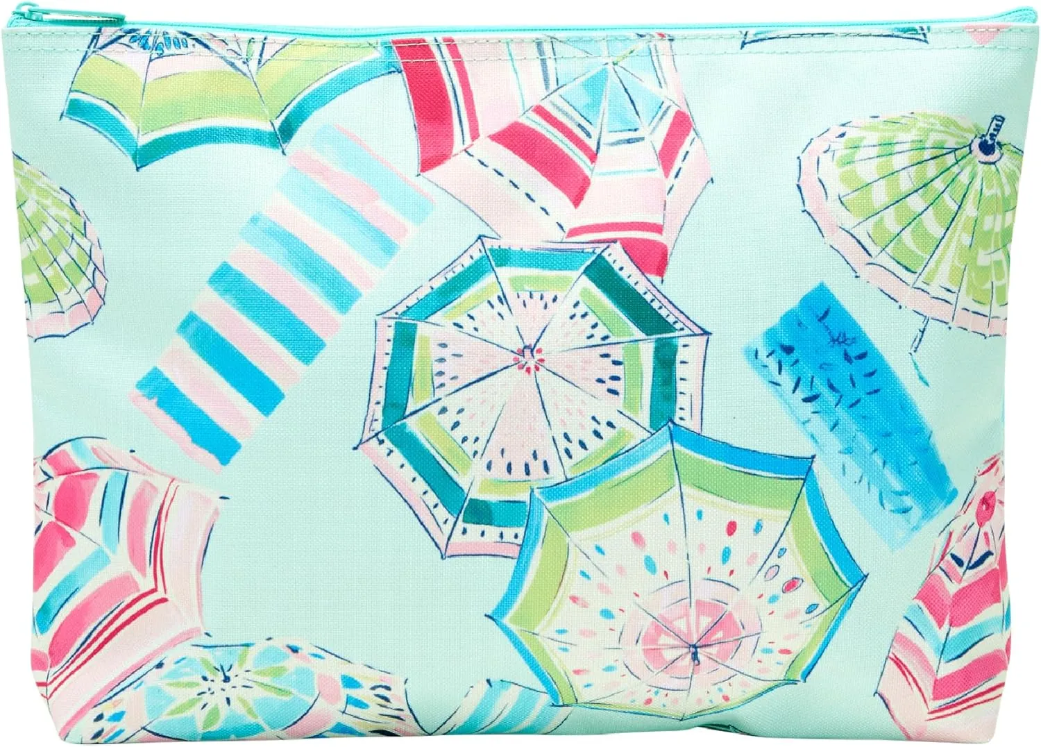 Thirty-One Gifts Zipper Pouch, Large Zippered Pouch for Purse, Travel Bag, or Home Organization, Under the Umbrella