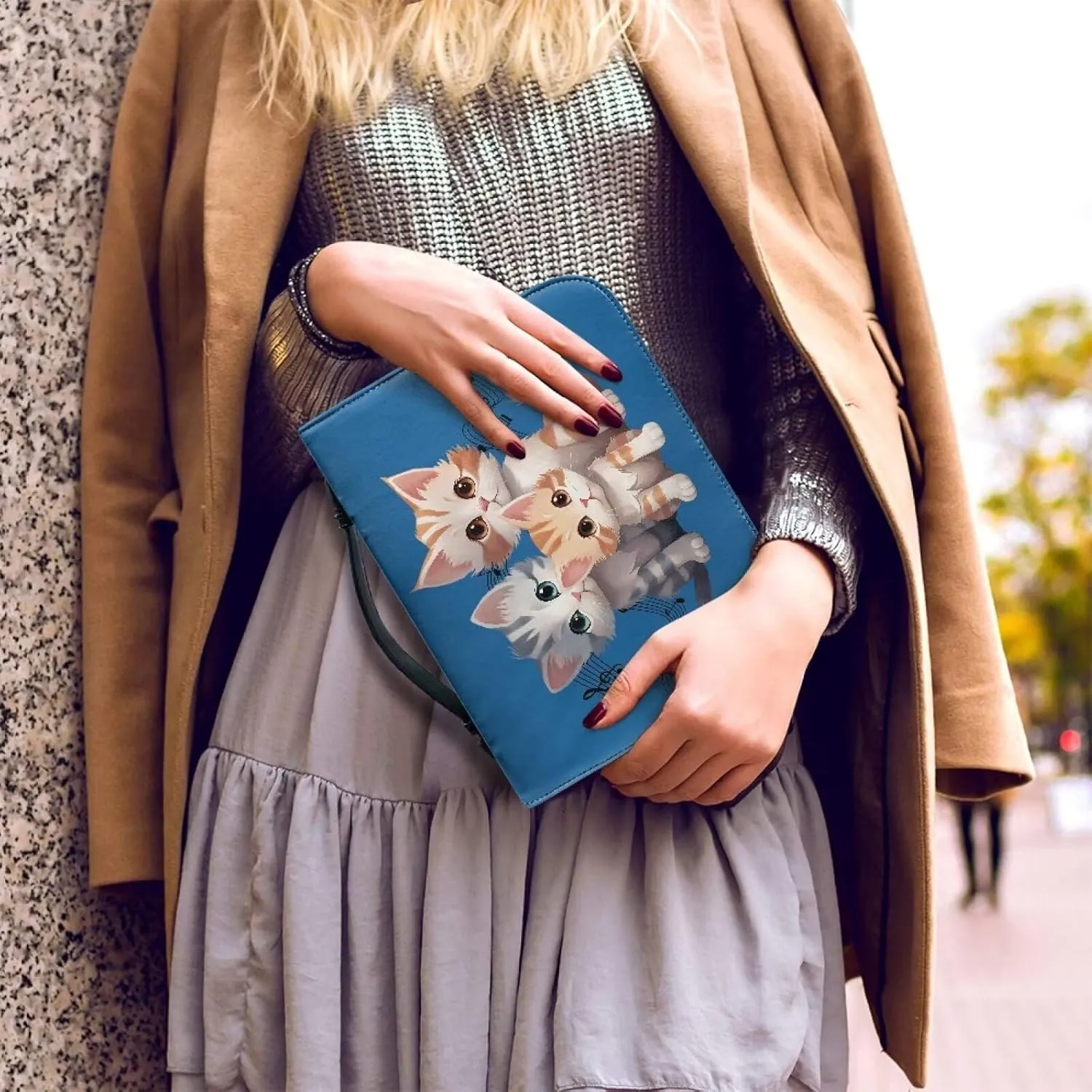 TODIYADDU Bible Cover for Women Men Fashion Zippered Bible Tote Bag for Scripture Study Trendy Handbags for Daily Items Gifts