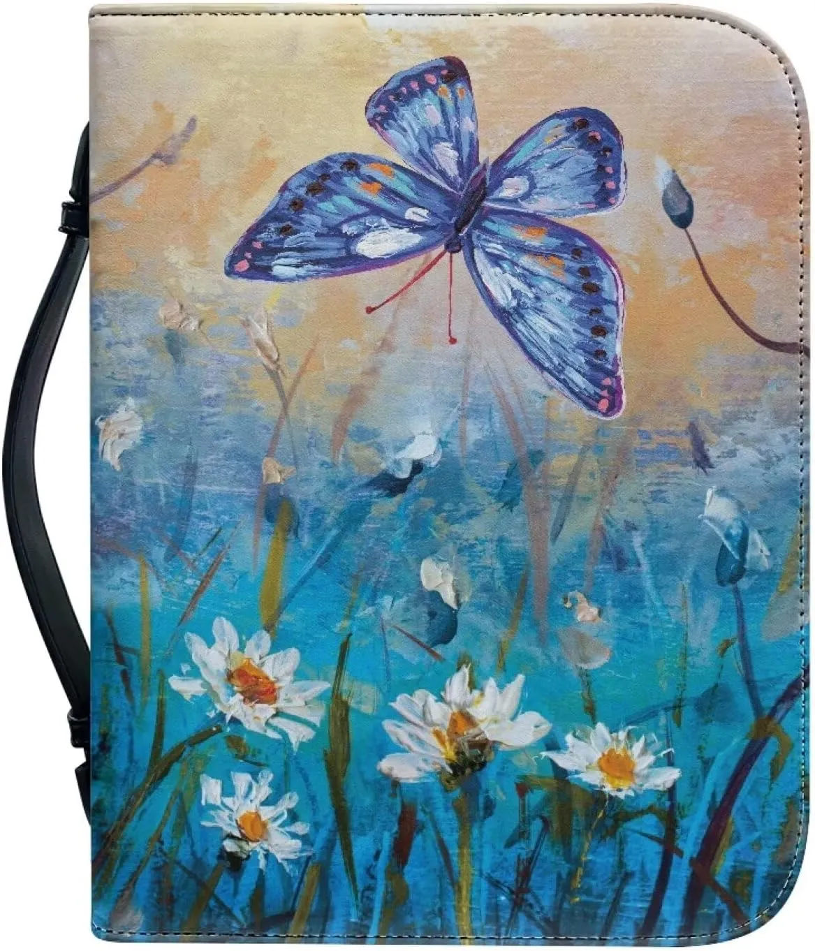 TODIYADDU Bible Cover for Women Men Fashion Zippered Bible Tote Bag for Scripture Study Trendy Handbags for Daily Items Gifts