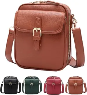 Tojoyride Crossbody Bag, Urvashi Crossbody Bag, Large Capacity Upgraded Vintage Anti Theft Purse for Women Men