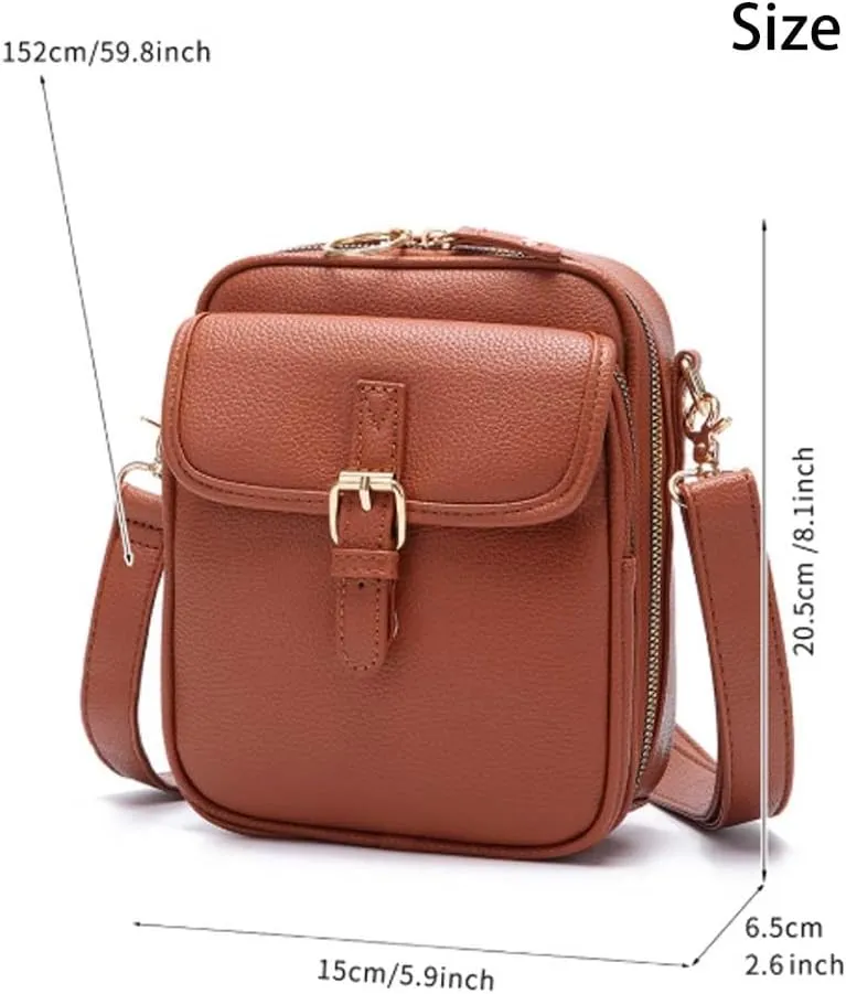 Tojoyride Crossbody Bag, Urvashi Crossbody Bag, Upgraded Vintage Anti Theft Purse Messenger Shoulder Bags Built In Wallet.