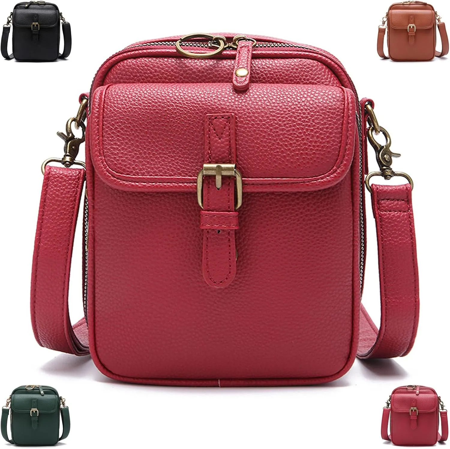 Tojoyride Crossbody Bag, Urvashi Crossbody Bag, Upgraded Vintage Anti Theft Purse Messenger Shoulder Bags Built In Wallet