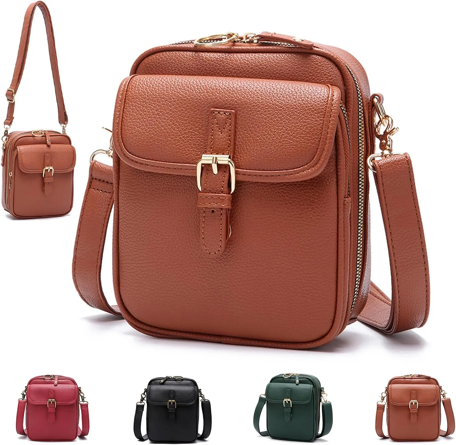 Tojoyride Crossbody Bag, Urvashi Crossbody Bag, Vintage Anti Theft Purse, Shoulder Bags Built In Wallet, Anti-Theft Zipper