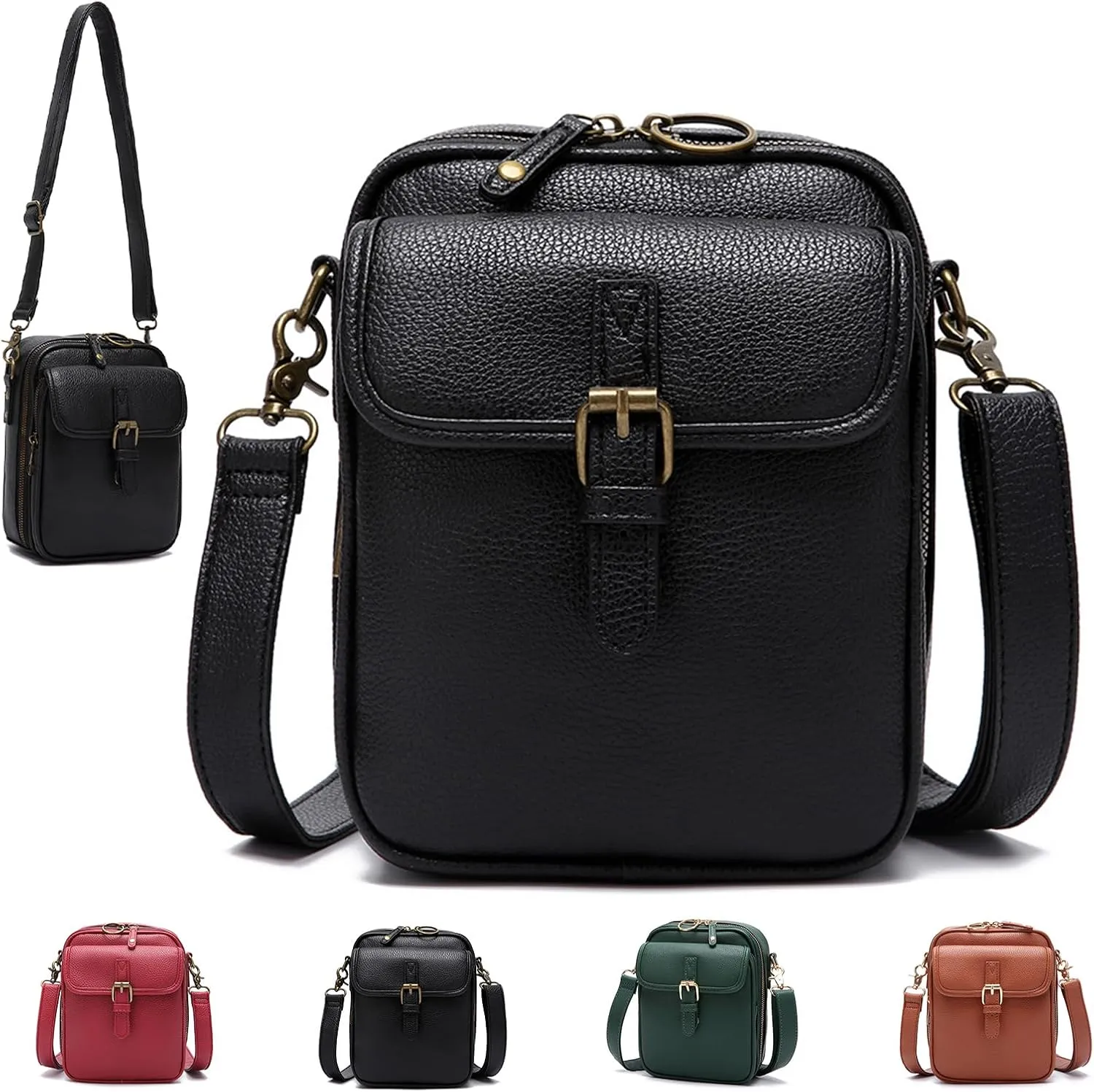 Tojoyride Crossbody Bag, Urvashi Crossbody Bag, Vintage Anti Theft Purse, Shoulder Bags Built In Wallet, Anti-Theft Zipper