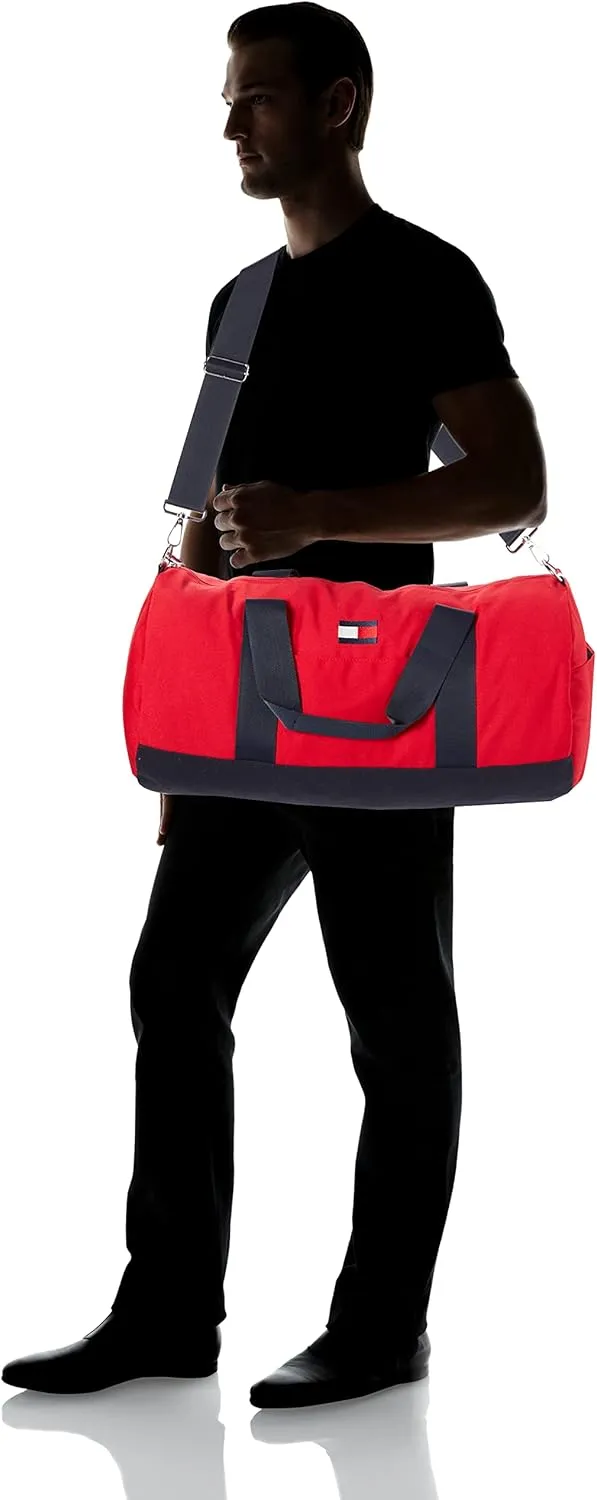 Tommy Hilfiger mens Ardin Duffle Bag, Apple Red, One Size US