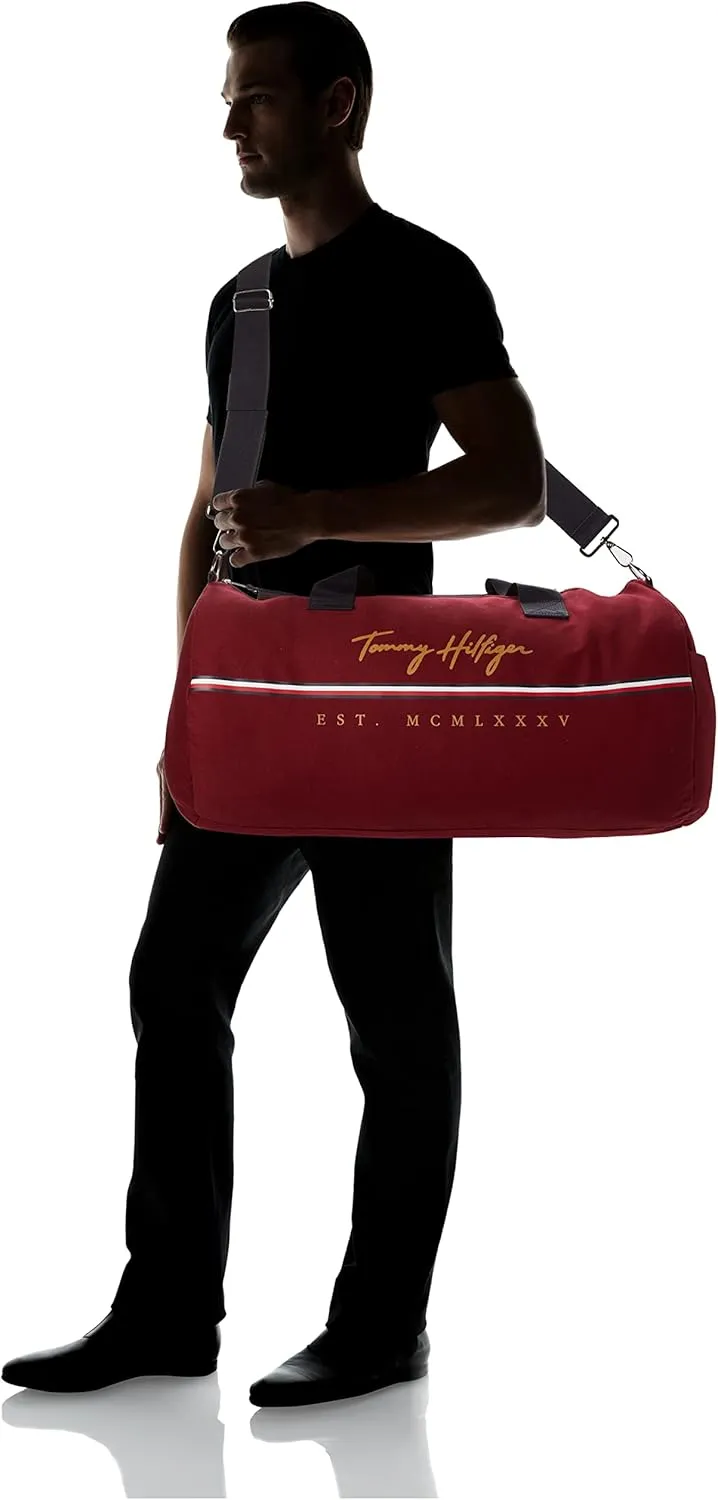 Tommy Hilfiger Mens York Bag DUFFLE, Rouge
