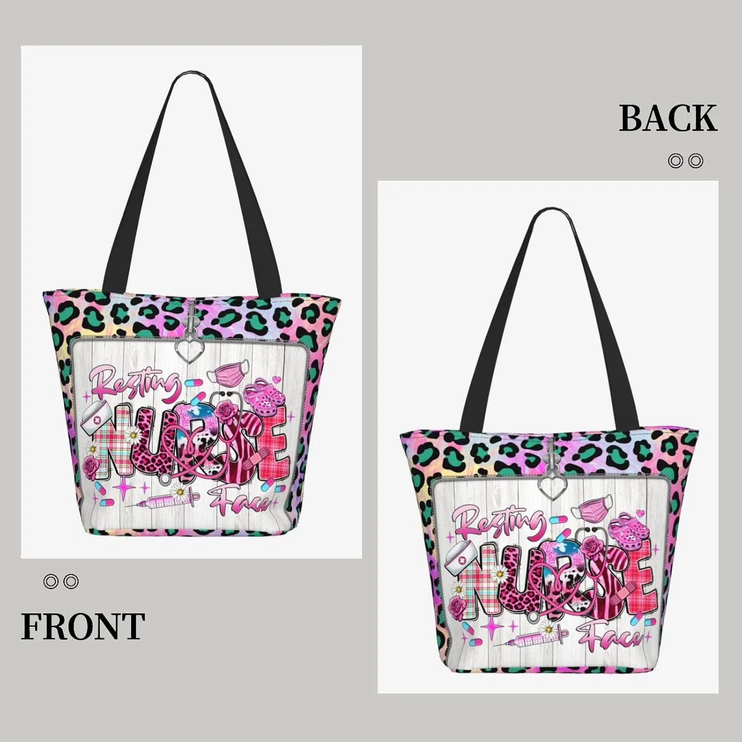 Tote Bag for Women Reusable Shopping Tote Bag Zippered Inspirational Scripture Shoulder Bags