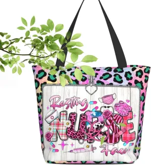 Tote Bag for Women Reusable Shopping Tote Bag Zippered Inspirational Scripture Shoulder Bags