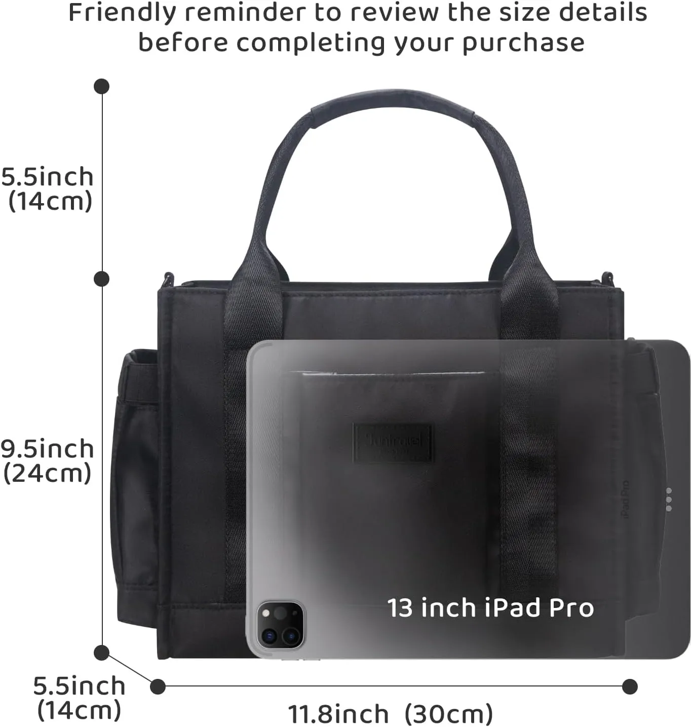 Tote Bag for Women Waterproof Shoulder Bags Stylish Handbag Purse Durable Travel Messenger for Daily Use Work Shopping