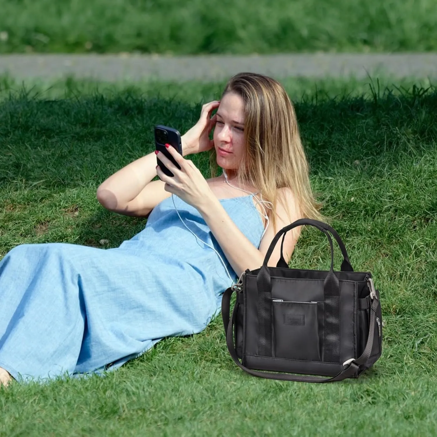 Tote Bag for Women Waterproof Shoulder Bags Stylish Handbag Purse Durable Travel Messenger for Daily Use Work Shopping