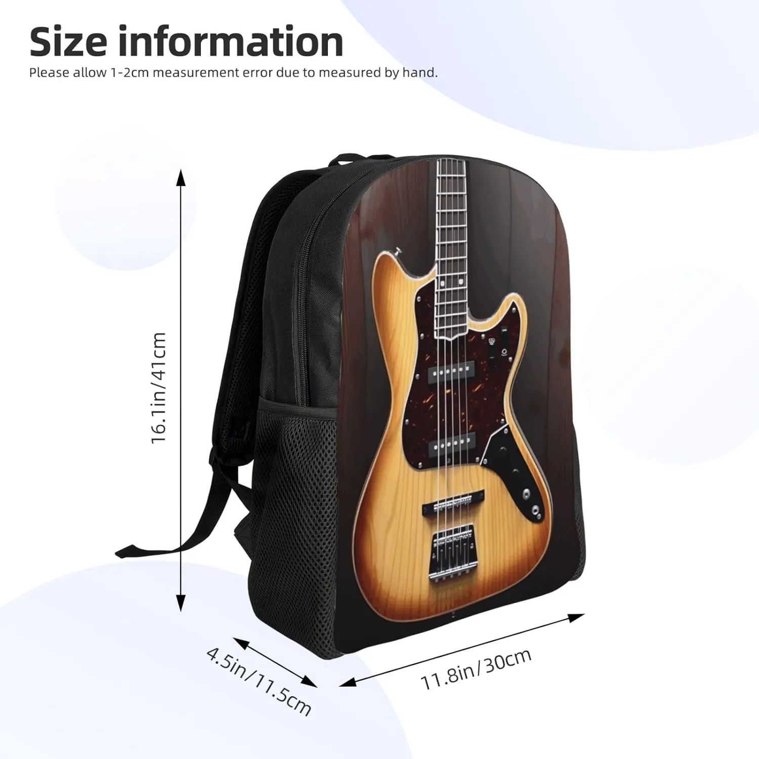 Travel Backpack for Women Men Lightweight 17 inch Laptop Bag Guitar Musical instrument Backpack Casual Daypack