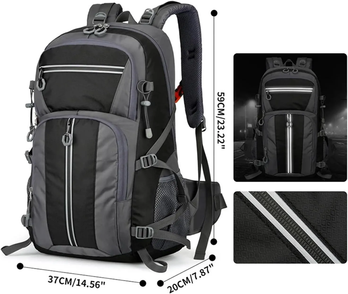 Traveling Bag，Pure Cotton Canvas Leather Bag，Retro Bag，Sports Camping Backpack(Deep Blue)