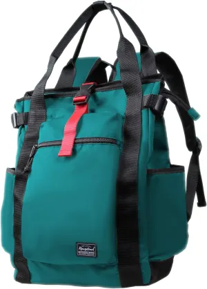 Unisex Laptop Tote Backpack Convertible Lightweight Nylon Water-Resistant Everyday Shoulder Tote bag Backpack with Water Bottle Pocket Work Travel, Peacock Blue