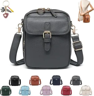 Urvash Crossbody Leather Bag for Women, Adjustable Shoulder Strap, Multi-Slot Multifunctional Large Capacity Bags