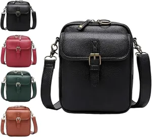 Urvashi Crossbody Anti Theft Leather Bag, Collaborateam Crossbody Bag for Women, Tojoyride Crossbody Bag(Black)