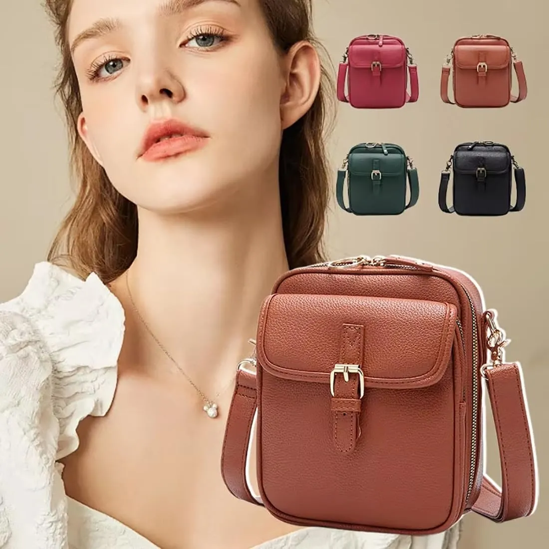 Urvashi Crossbody Bag, Vintage Large Capacity Messenger Bag, Minimalist Versatile Women's Casual Bag