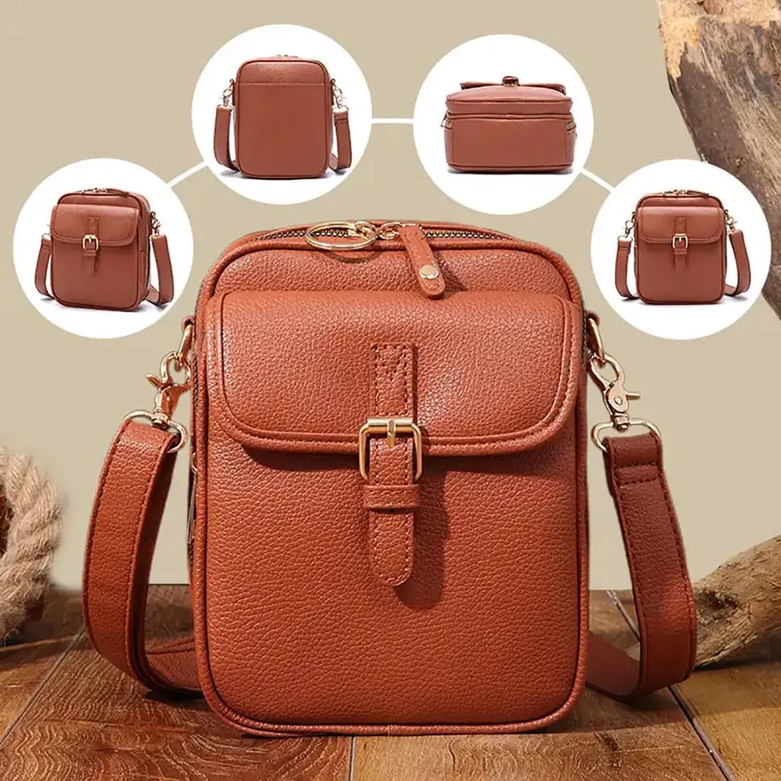 Urvashi Crossbody Bag, Vintage Large Capacity Messenger Bag, Minimalist Versatile Women's Casual Bag