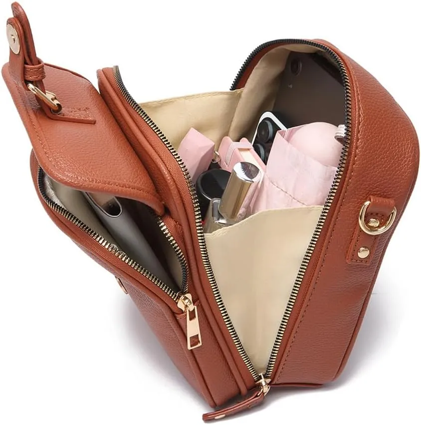 Urvashi Crossbody Leather Bag, 2025 Upscale Collaboraten1 Crossbody Leather Bag, Crossbodys Purse with Built in Wallet