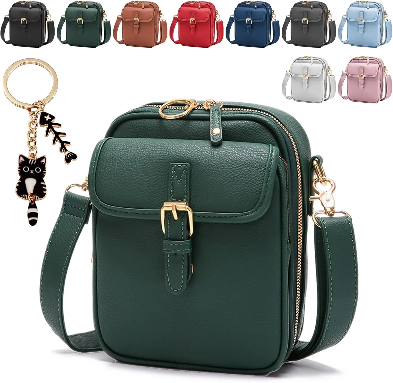 Urvashi Crossbody Leather Bag, 2025 Upscale Collaboraten1 Crossbody Leather Bag, Crossbodys Purse with Built in Wallet