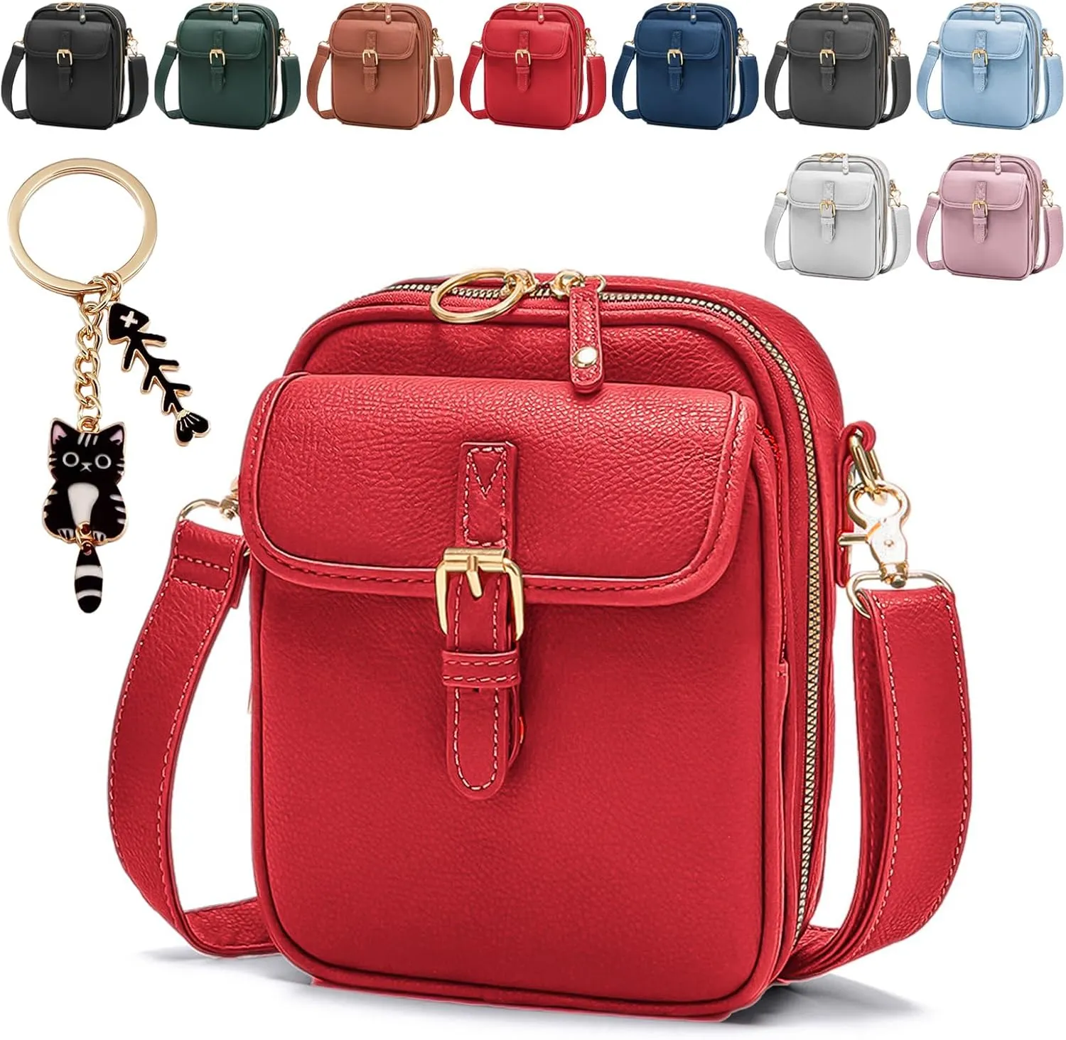 Urvashi Crossbody Leather Bag, 2025 Upscale Collaboraten1 Crossbody Leather Bag, Crossbodys Purse with Built in Wallet