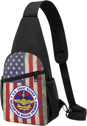 USCG Asts (Helicopter Rescue Swimmers) Travel Hiking Bag Cross Chest Bag Diagonally