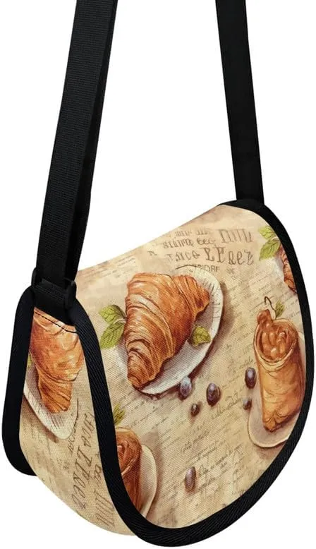 Uskorhein Boho Mushroom Hedgehog Flower Horse Shark Crossbody Bags Cell Phone Purse Sling Bag Leather Crossbody Sling Purse