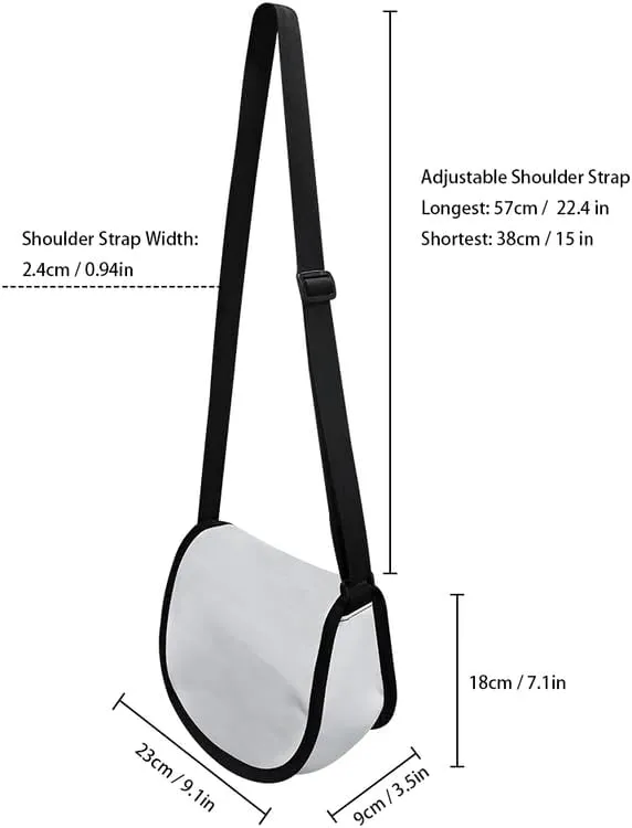 Uskorhein Boho Mushroom Hedgehog Flower Horse Shark Crossbody Bags Cell Phone Purse Sling Bag Leather Crossbody Sling Purse