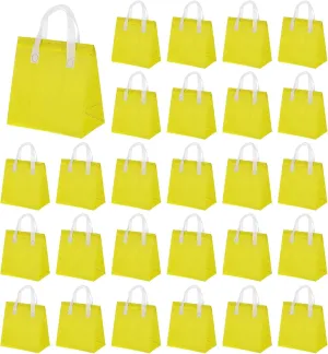 uxcell 50pcs Insulated Take Out Bags, 9.4" x 5.9" x 10.2" Insulated Take Away Bags Thermal Disposable Lunch Bags Disposable Cooler Bags for Hot Cold Food Catering Grocery Picnic Yellow