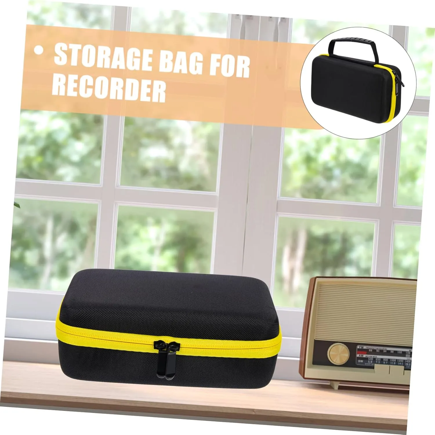 Vaguelly 3pcs Kit Toiletry Bag for Travel Recorder Pouch Digital Recorders Pouch Cosmetic Handbag Storage Bags Protective Bag Oxford Cloth Pencil Case Household