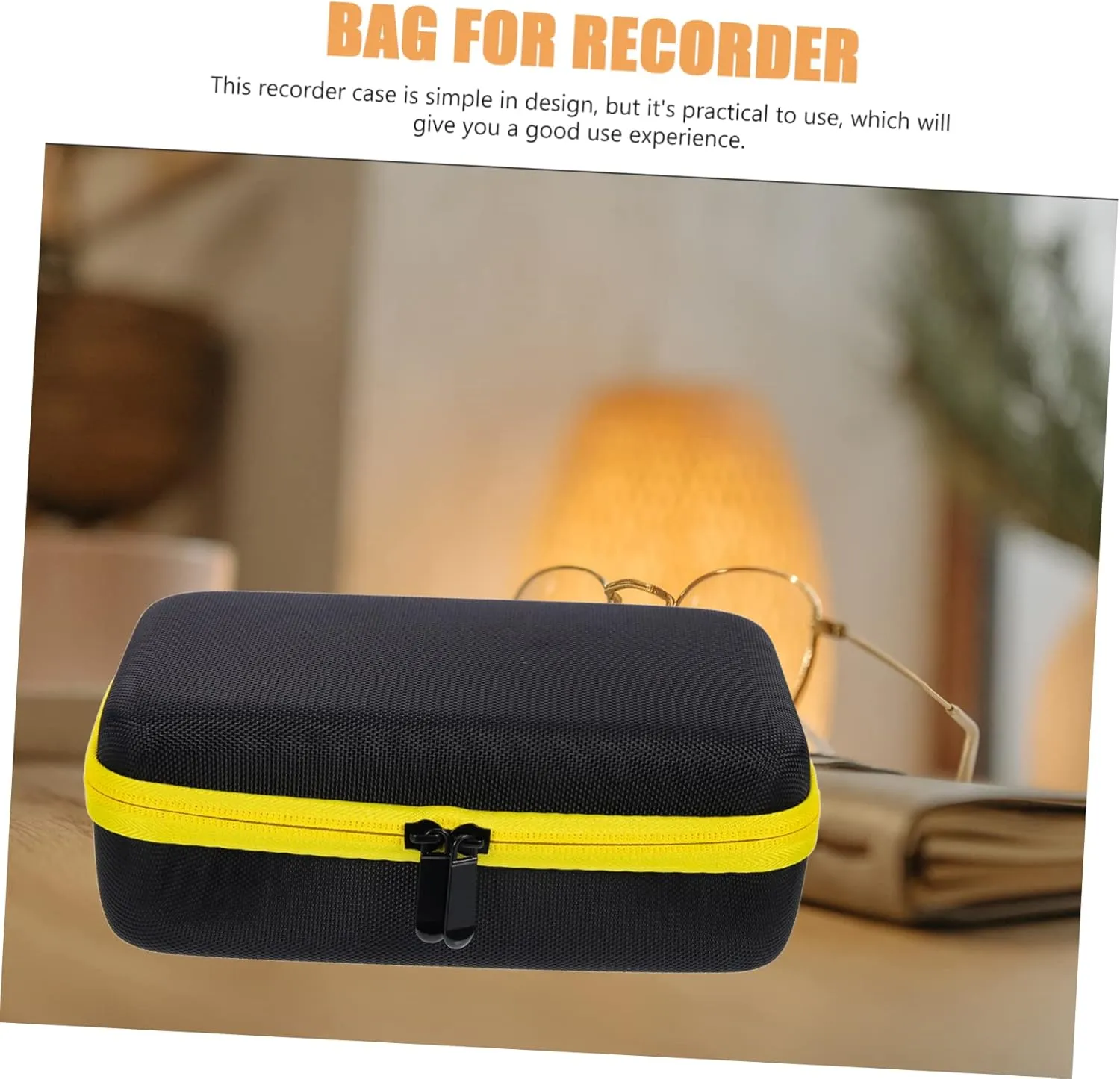 Vaguelly 4pcs Kit Machine Storage Case Earbuds Container Case for Recorder Cosmetic Handbag Sound Recorder Bag Recorder Carry Case Office Portable Digital Bag Velvet