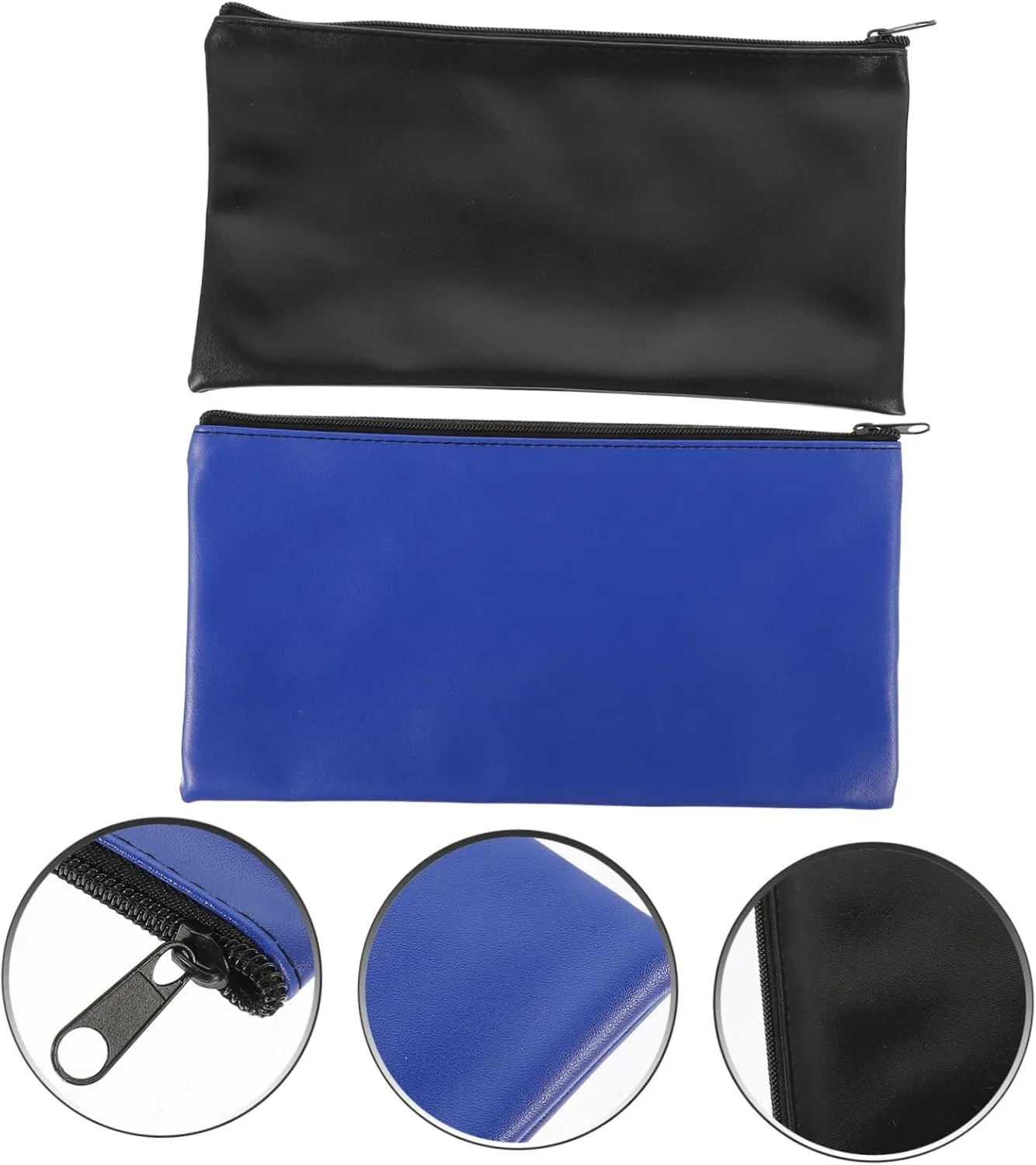 VALICLUD 2pcs Money Bank Deposit Bag with Reusable Coin Pouch Purse Bag for Money