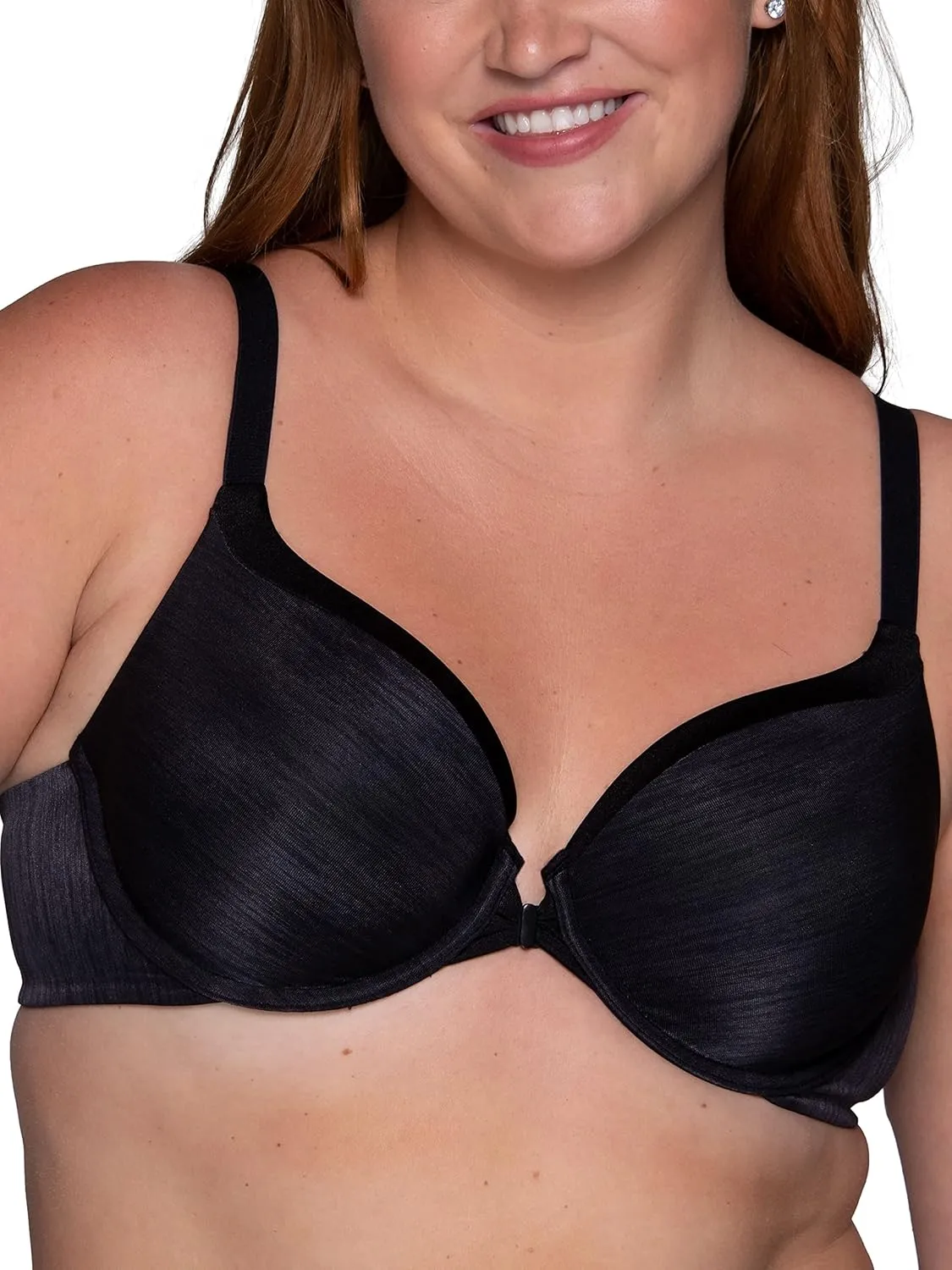 Vanity Fair Women's Illumination Front Closure Bra, 3-Way Convertible Straps, Lightly Lined Cups up to DD