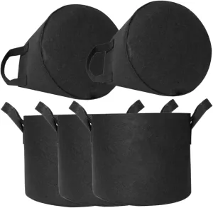 VANZACK 5pcs Grow Bag for Raise Potting Growing Nursery Grown Grower Horticultural Gardening Planting and Indoor Bags Plants Non-Woven Planter Flower Planter Non-Woven Bag Non-Woven Fabric