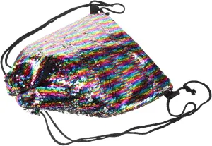 VANZACK Drawstring Backpack Sequins Waterproof Gym Bag Large Capacity Shoulder Bag for Women Versatile