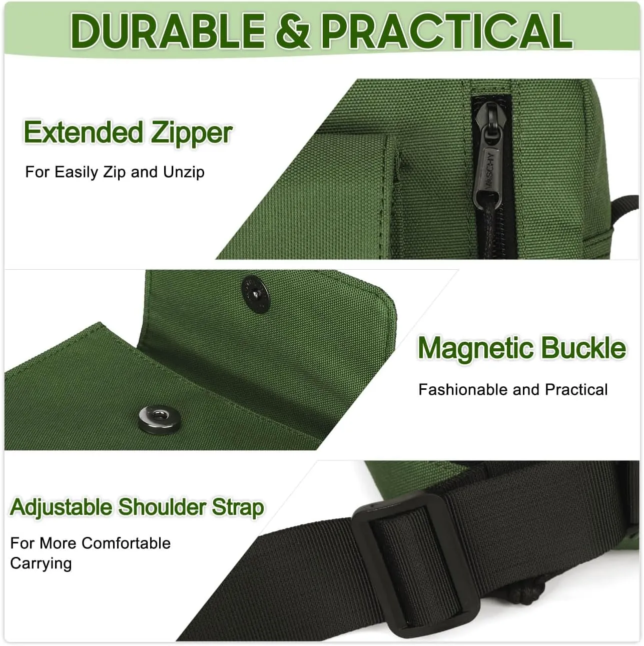 VASCHY Small Messenger Bag, Lightweight Casual Crossbody Sling Shoulder Side Bag for Men Women for Work/Travel/Daily