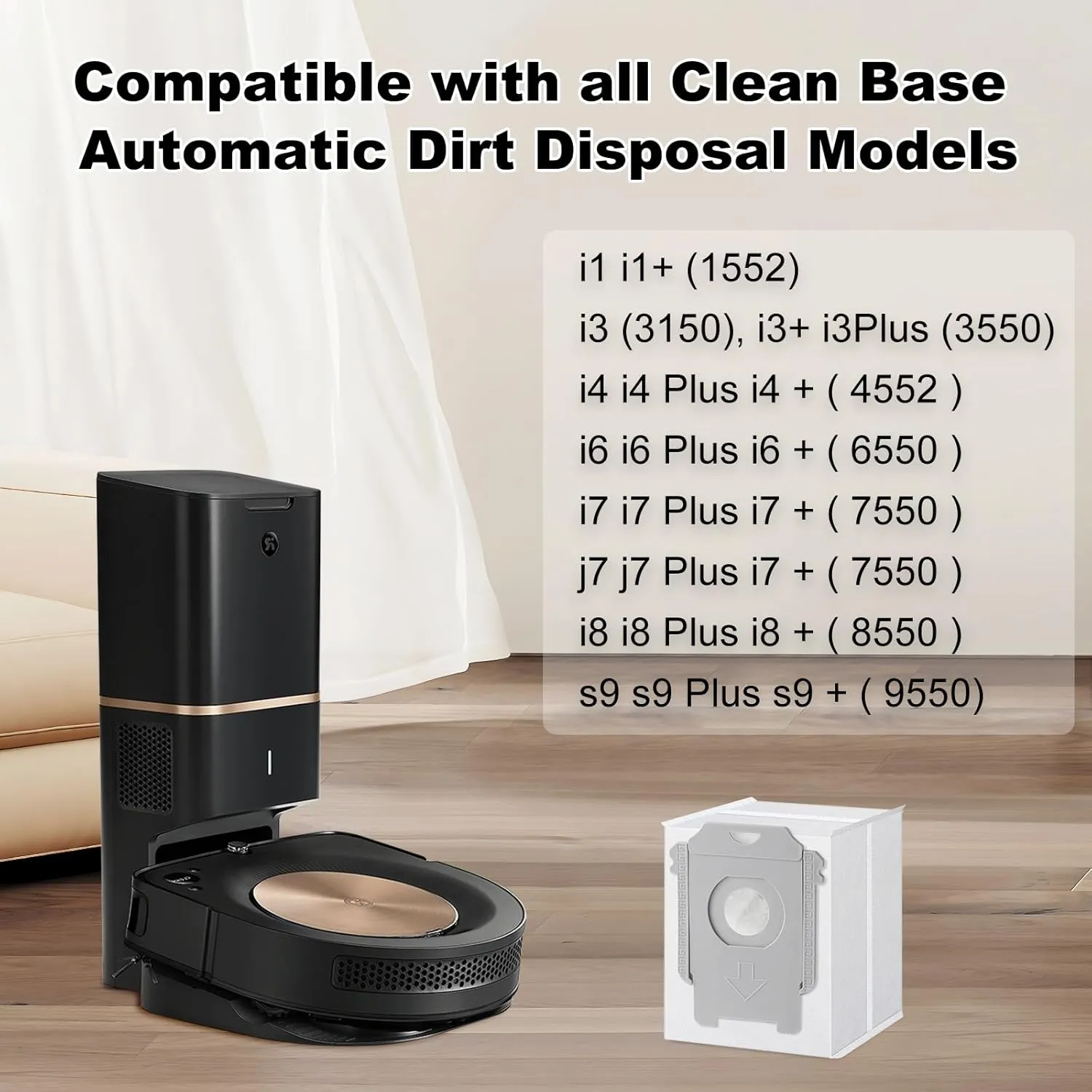 VBN 26 Pack Replacement Vacuum Bags, Compatible with irobot Roomba i7, i7 ,i3, i3 , i8, i8 , i4, i4 , i6, i6 ,i1 , j7, j7 , S9, S9 ,i & s & j Series Clean Base Automatic Dirt Disposal Bags
