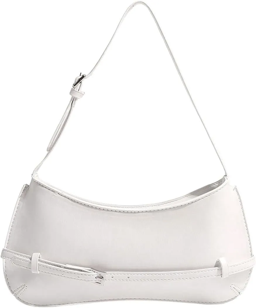 Verdusa Women's Buckle Underarm Shoulder Bag Adjustable Strap Leather Purses