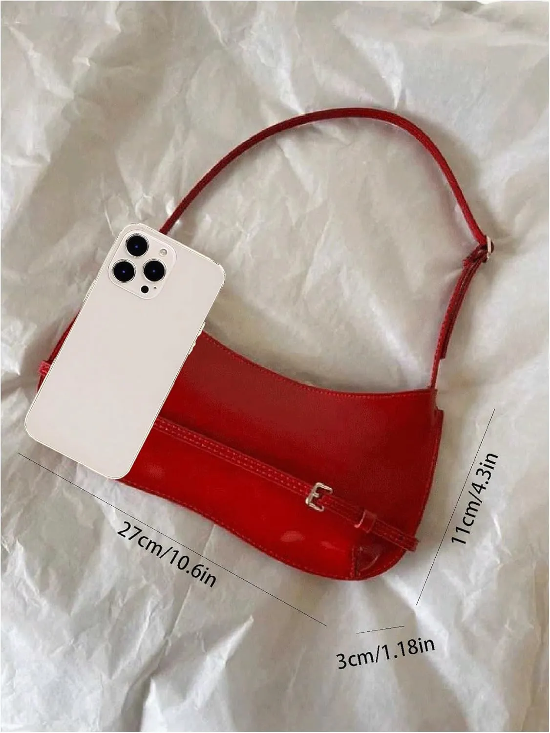 Verdusa Women's Buckle Underarm Shoulder Bag Adjustable Strap Leather Purses