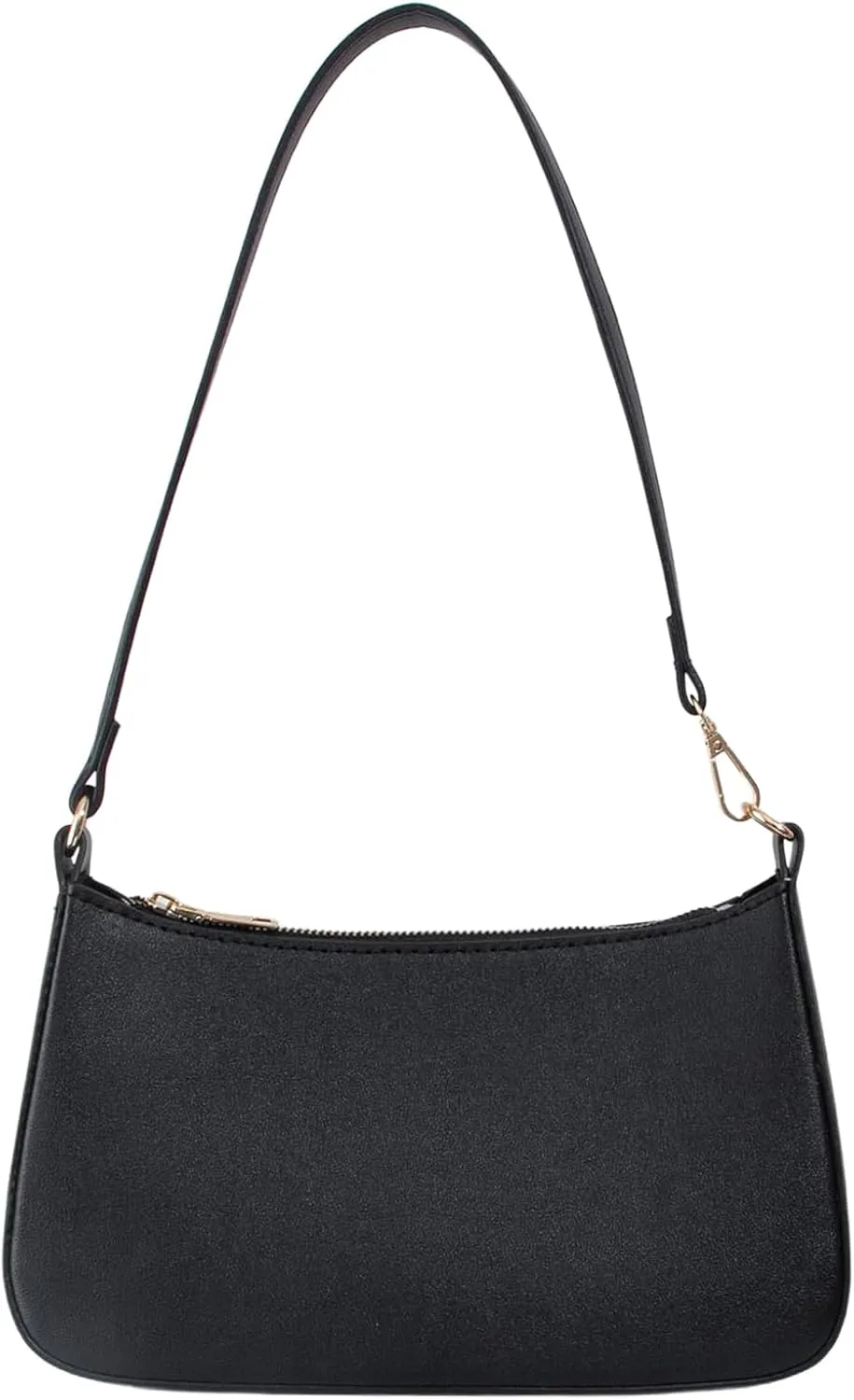 Verdusa Women's Solid Color Leather Zipper Up Shoulder Bags Boho Handle Underarm Bag Purse